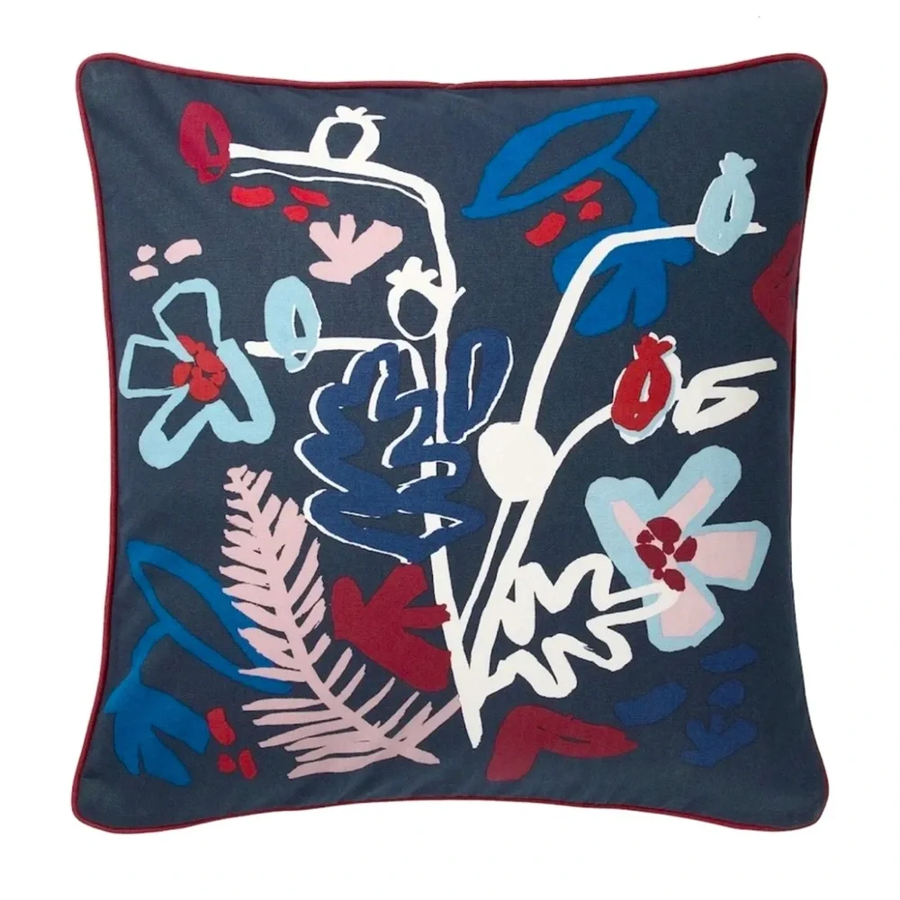 IKEA MÄLARBORSTE abstract floral throw pillow cover